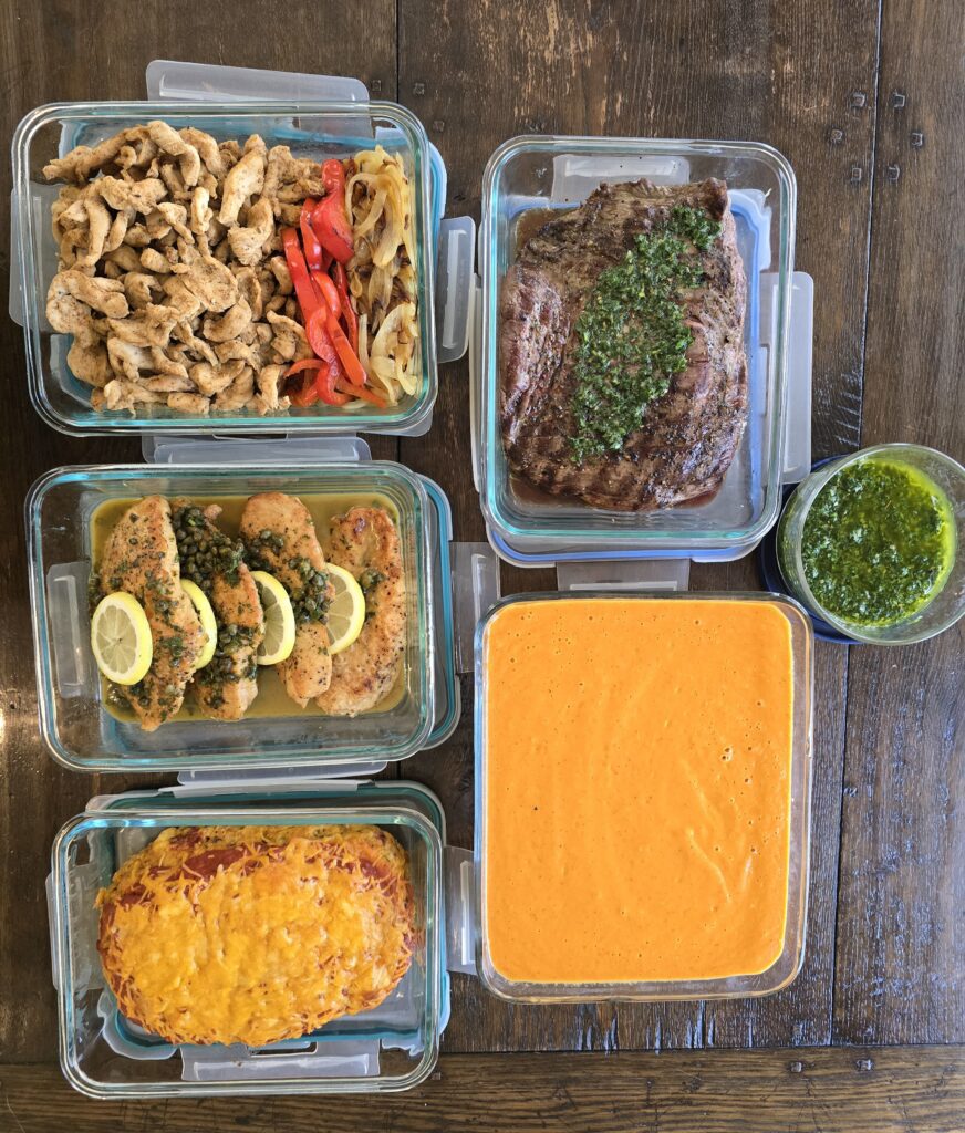 Personal chef in Atlanta preparing weekly meals in-home